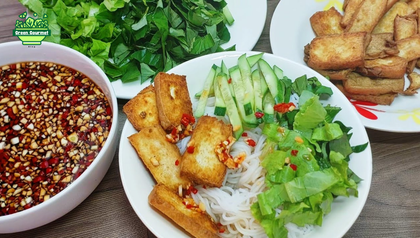 Tofu Served with Vermicelli