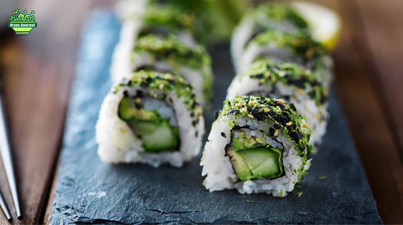 Avocado Cucumber Sushi Roll