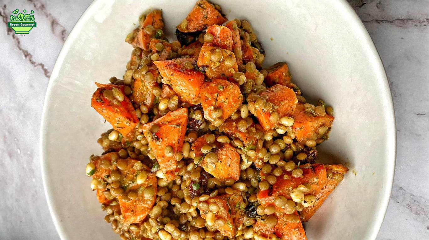 roasted carrot and lentil salad